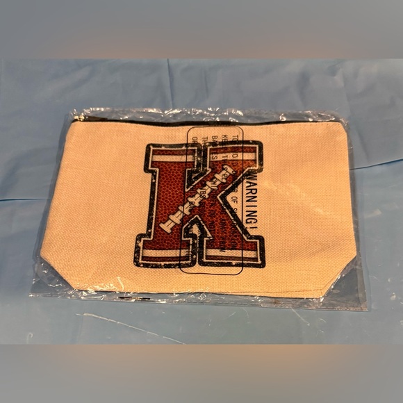 Handbags - “K” Football Design Cosmetic Bag Brand New